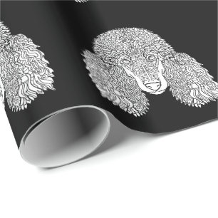 Pudel - ausführliche Hunde Geschenkpapier