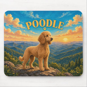 Pudel, Blue Ridge Vintage-Aquarell Mousepad
