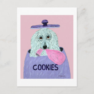 Pudel Cookie Dieb Einladungspostkarte