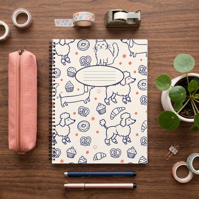 Pudel Dachshunde & Donuts Notizbuch (Von Creator hochgeladen)
