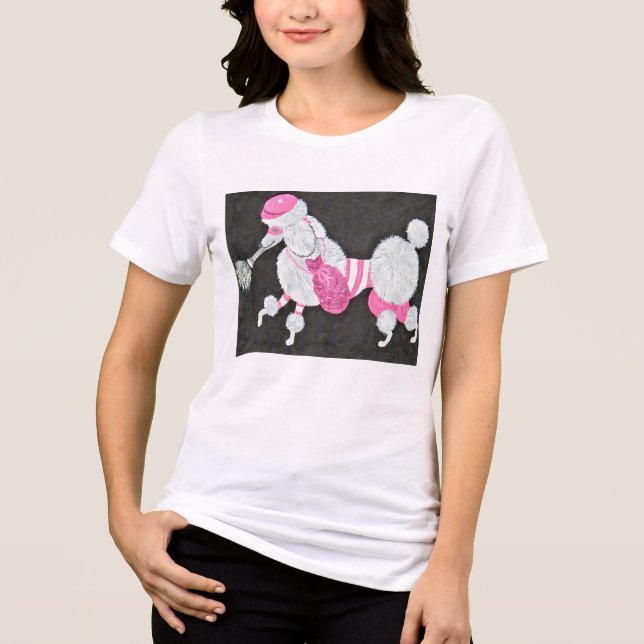 Pudel-Dieb T-Shirt Tri-Blend Shirt (Vorderseite)