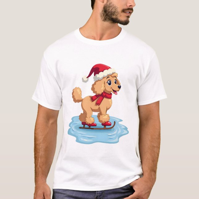 Pudel-Eisläufer T-Shirt (Vorderseite)