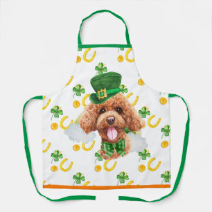 Pudel Feiertags Home Dekor St. Patrick's Day Hund Schürze