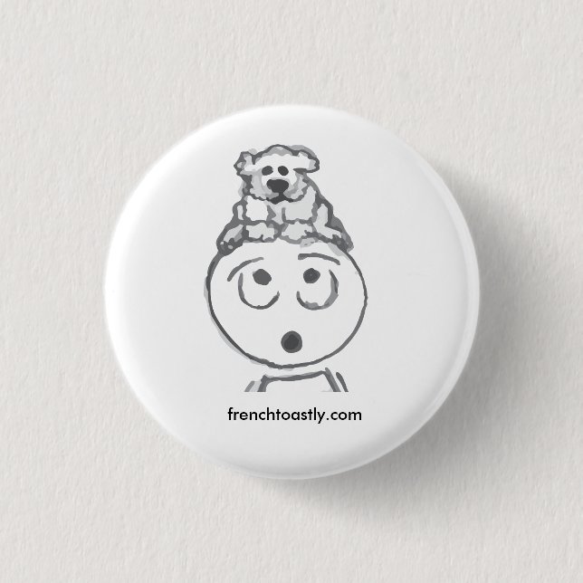 Pudel @frenchtoastly button (Vorderseite)