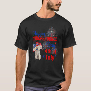 Pudel Frohes Unabhängigkeitstag 4. Juli Amerikanis T-Shirt