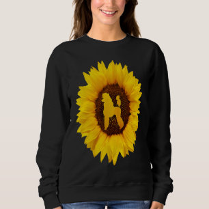 Pudel Für Frauen Männer Hund Tier Sonnenblume Sweatshirt