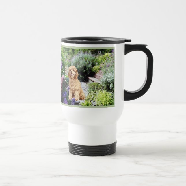 Pudel-Garten-Reise-Tasse Reisebecher (Rechts)