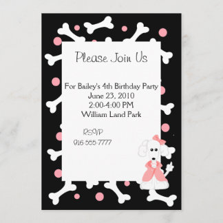 Pudel-Geburtstags-Einladung Einladung