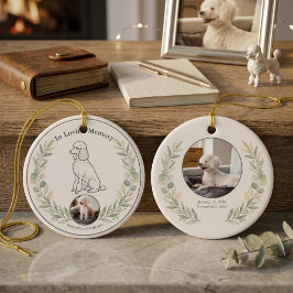 Pudel-Gedenkstätte 2 Foto Sage Botanica Andenken Keramik Ornament