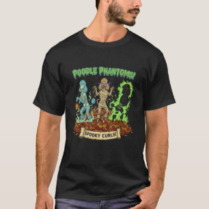 Pudel-Geisterhunde Halloween Herbst Verlasse Hallo T-Shirt