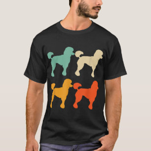 Pudel-Geschenk für Hunde-Liebhaber Retro Pudel Vin T-Shirt