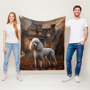 Pudel Halloween Gruselig Fleecedecke