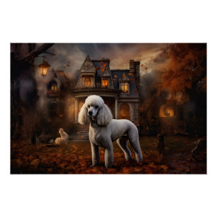 Pudel Halloween Gruselig Poster
