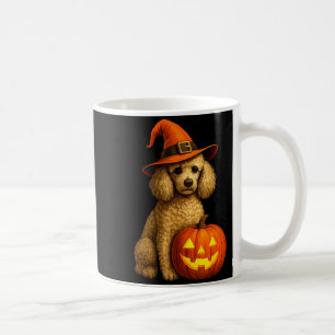 Pudel Halloween Kürbis Hexenhut Hund Kunst Familie Kaffeetasse