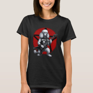 Pudel Heavy Metal Gitarre Rock Hundeliebhaber T-Shirt