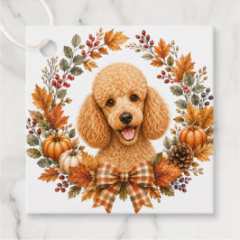 Pudel-Herbstkranz Geschenkanhänger