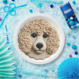 Pudel-Hund 3D Inspiriert Pappteller