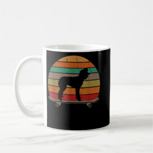 Pudel Hund auf Skateboard Vintage Retro Lustiges S Kaffeetasse