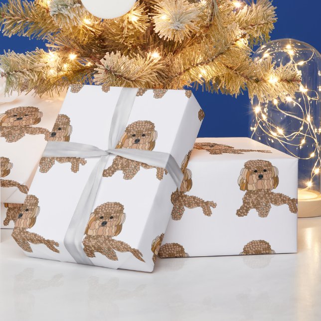 Pudel Hund  Geschenkpapier (Feiertage)