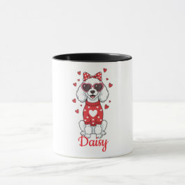Pudel-Hund-Kaffeetasse Valentinstag 2026 Tasse