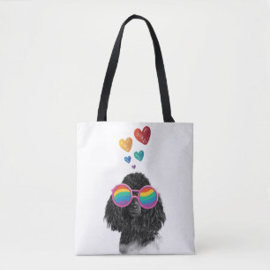 Pudel-Hund mit Herzen Valentinstag 