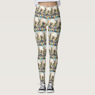 Pudel-Hund mit Ostereiern Feiertag Leggings
