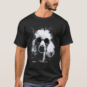 Pudel Hund mit Sonnenbrille Grunge Style Hipster T-Shirt