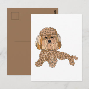 Pudel Hund Postkarte
