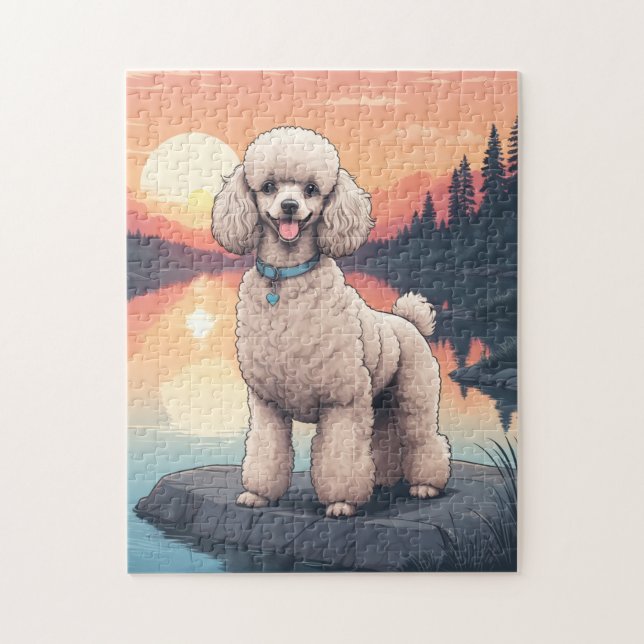 Pudel Hund Puzzle (Vertikal)