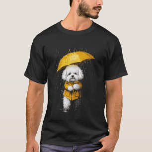 Pudel-Hund Regen Süßer Welpenliebhaber Regentag Sp T-Shirt