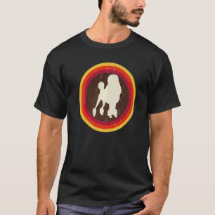 Pudel Hund Retro 3 T-Shirt
