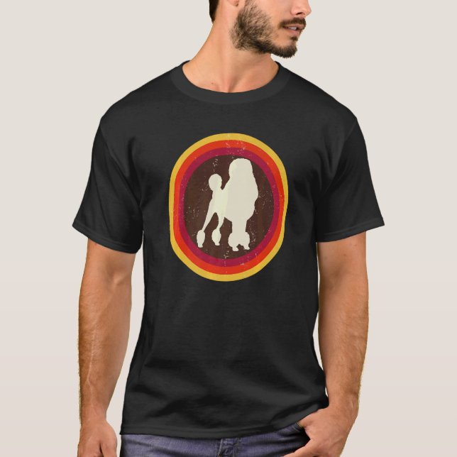 Pudel Hund Retro 3 T-Shirt (Vorderseite)