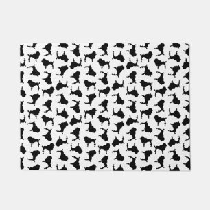 Pudel-Hund-Silhouetten INDIVIDUELLE HINTERGRUNDFAR Fußmatte