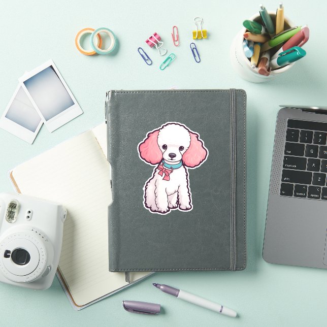Pudel Hund Super Süß   Aufkleber (iPad Hülle)