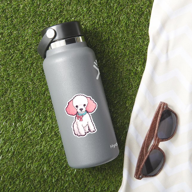Pudel Hund Super Süß   Aufkleber (HydroFlask Insitu)