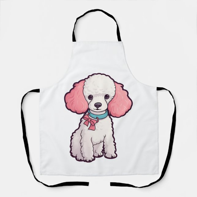 Pudel Hund Super Süß Schürze (Vorderseite)