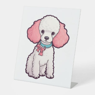 Pudel Hund Super Süß Sockelschild