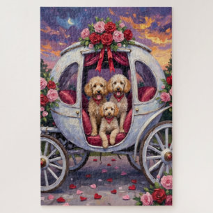 Pudel Hund Valentinstag Puzzle