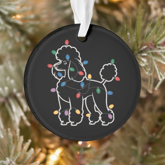 Pudel Hunde Baum Weihnachten Xmas Haustier Tier Hu Ornament (Baum)