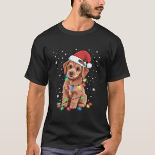 Pudel Hunde Baum Weihnachten Xmas Haustier Tier Hu T-Shirt