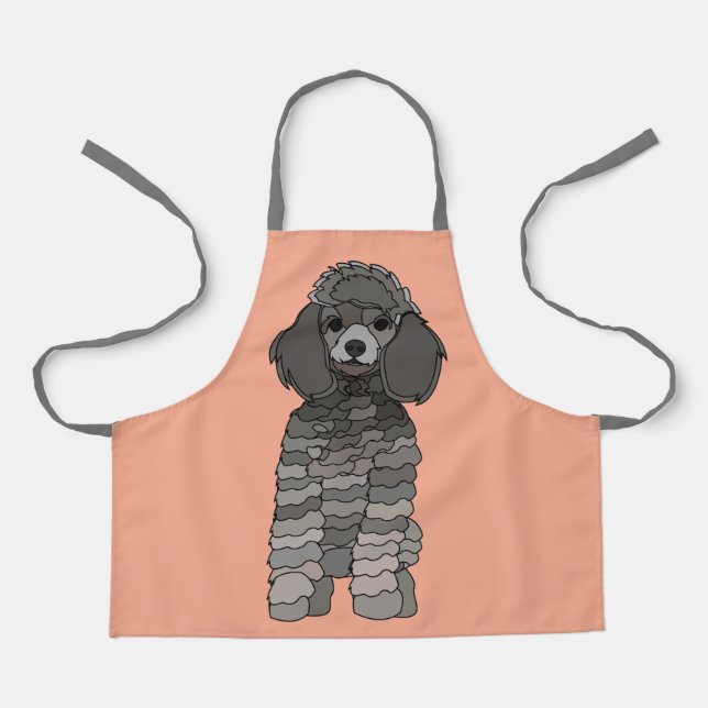 Pudel-Hunde-Kinder Schürze (Vorderseite)
