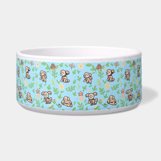 Pudel-Hunde-Schale Süße Frühlings-Blumen-Haustier- Napf