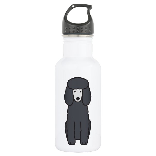 Pudel-HundeCartoon Edelstahlflasche (Vorderseite)