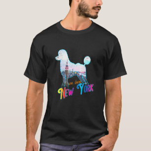 Pudel-Hunderasse New York USA Cooles Wahrzeichen H T-Shirt