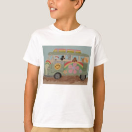 Pudel im Hippie-Van T-Shirt