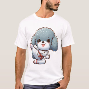 Pudel Karate Hochtritt Kampfsport T-Shirt