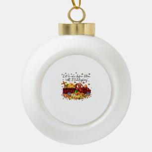 Pudel-Kürbis-Vintage-LKW-Thanksgiving-Lustig-Ha Keramik Kugel-Ornament