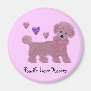 Pudel-Liebe-Herzen Magnet