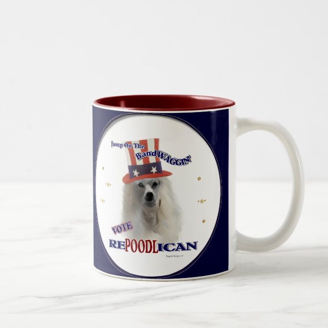 PUDEL Liebhaber-Geschenke Zweifarbige Tasse (Rechts)