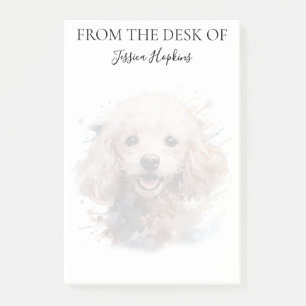Pudel Liebhaber Monogrammierter Hund Post-it Klebezettel